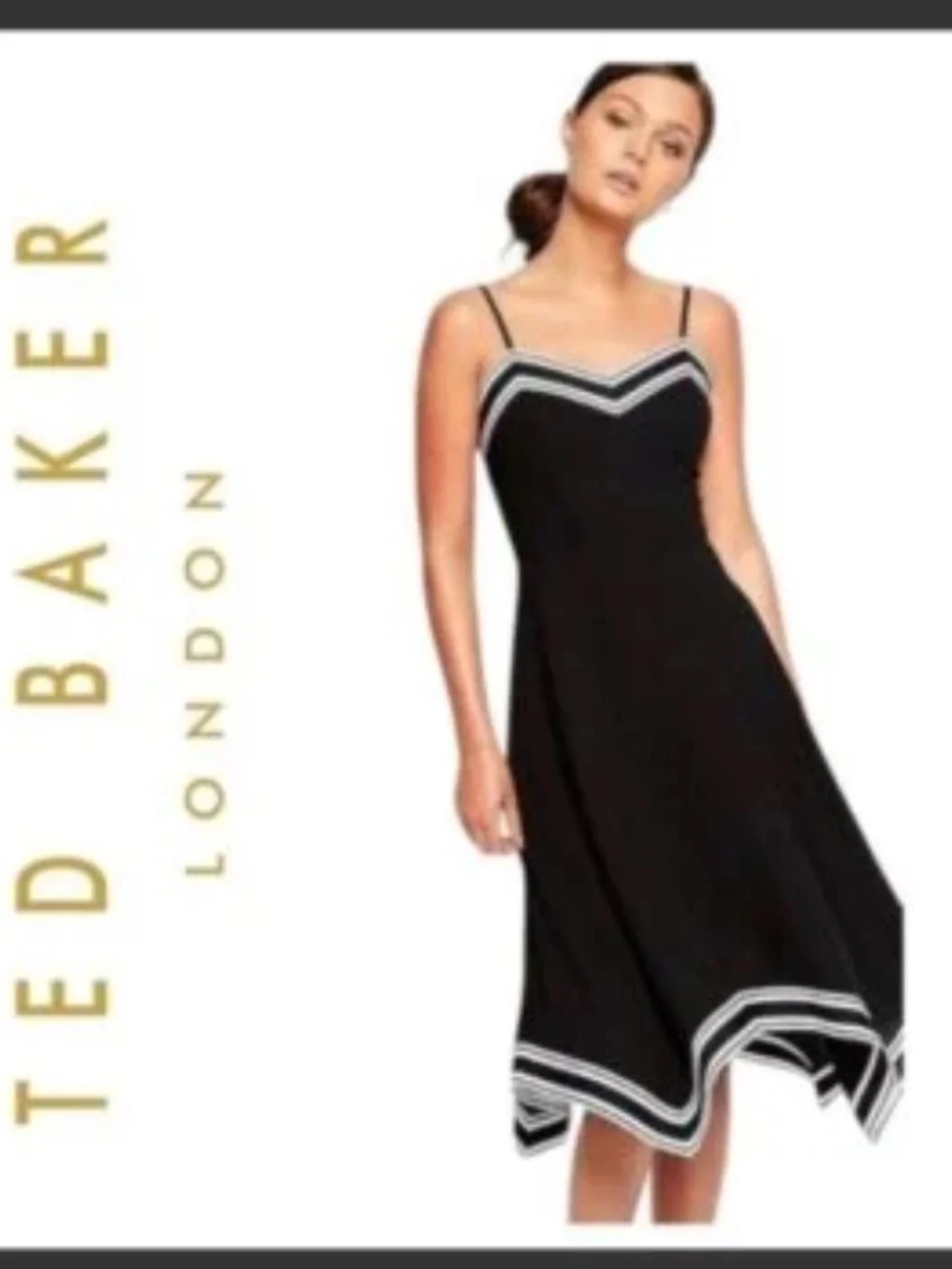 Ted Baker London Kahmen Strappy Midi Dress - Navy - size 4 (US size 10) - Picture 3 of 7